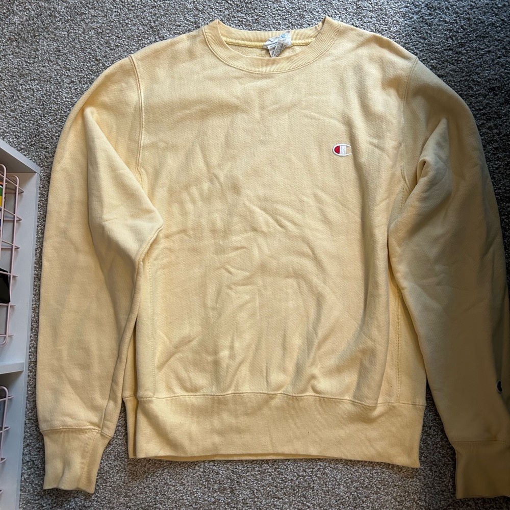 Champion Unisex Yellow Reverse Weave Sweater